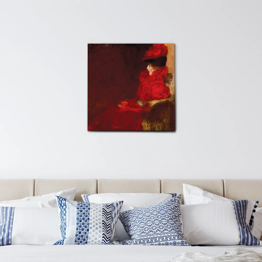 Woman in Armchair by Gustav Klimt - Wrapped Canvas Painting