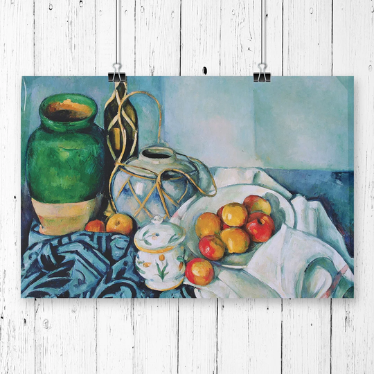 'Still Life' by Paul Cezanne Painting Print
