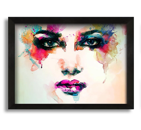 Rainbow Face - Picture Frame Painting on Canvas