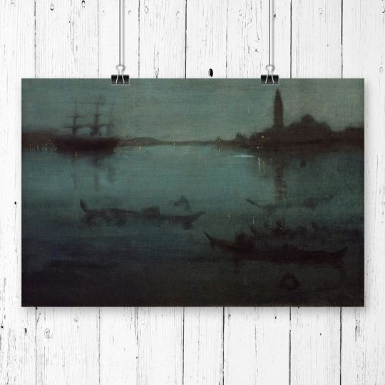 The Lagoon Venice' by James Abbott McNeill Whistler Painting Print