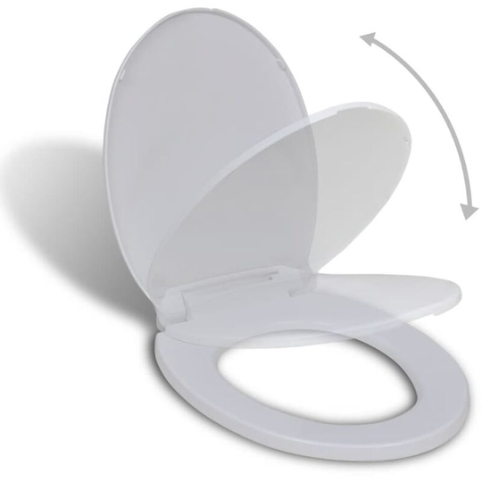 Soft-close Toilet Seat White Oval - White