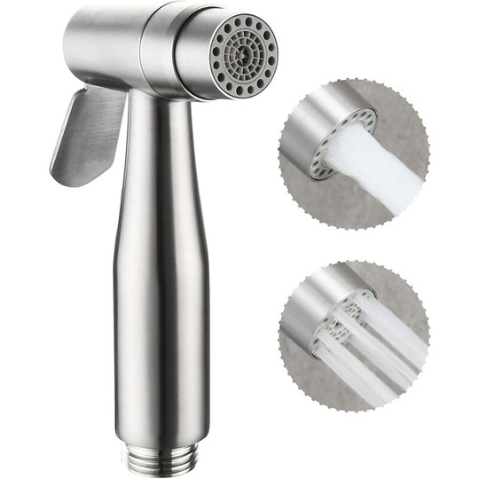 Bidet Manual Sprayer Shattaf Stainless Steel Sprayer - Bidet Head Only, Toilet Water Cleaning Accessories WS024A