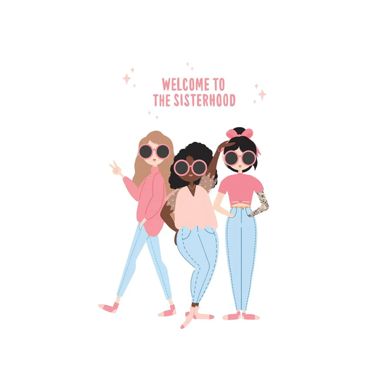 Welcome to the Sisterhood by The Beau Studio - Wrapped Canvas Typography
