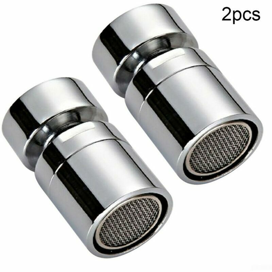 Kitchen Tap Head Aerator 360° Rotate Faucet Swivel End Diffuser Adapter Filter,2Pcs