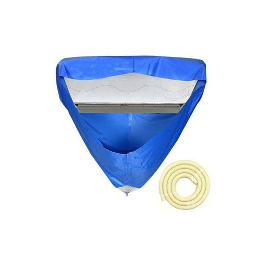 Waterproof Cover for Air Conditioning, Dust Cover with Drain Fitting and Air Hose, Water Cleaning, Waterproof House Cleaning Cover, 2 Size 1-1.5P