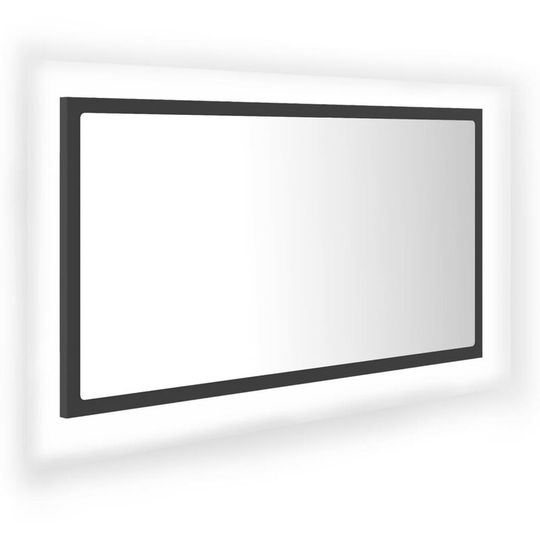 Vidaxl - led Bathroom Mirror Grey 80x8.5x37 cm Acrylic Grey