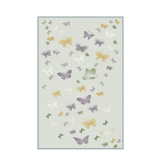 Gebhardt Tufted Green/Purple/Yellow Rug
