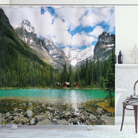 Balom Polyester Shower Curtain Set