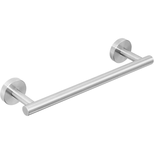 Perlerare - Towel Holder with Rod Length 30cm in Stainless Steel, Towel Bar Brushed Nickel Finish Silver Color Wall Mounted