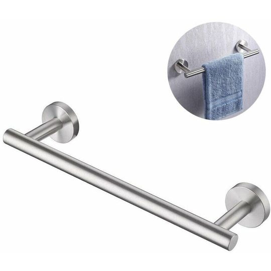Hand towel carrier bathroom towel holder flat kitchen hanger in borehole 304 stainless steel rustproof brushed wall support