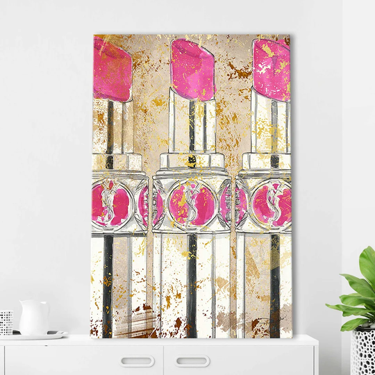 Kiss and Makeup by Jodi - Wrapped Canvas Painting