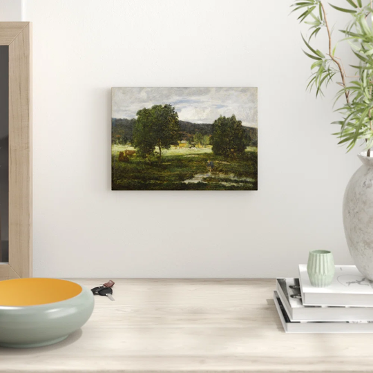 'Paysage Boise' by Eugene Boudin Painting Print