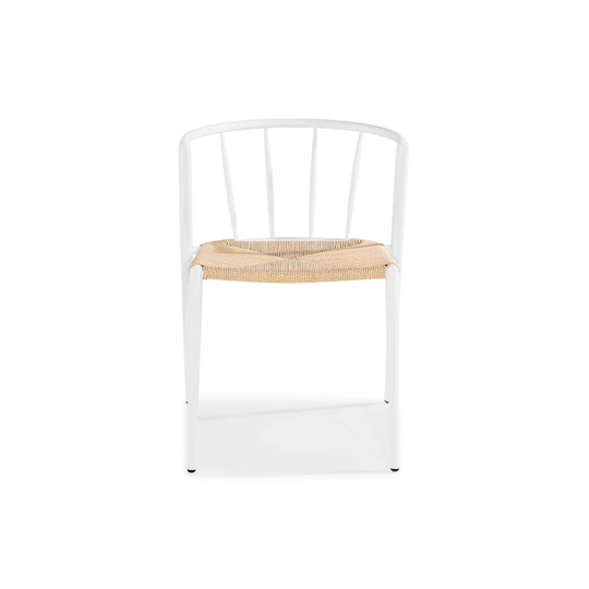 Morven Dining Chair in White | Beige
