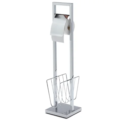 Freestanding Toilet Paper and Magazine Holder