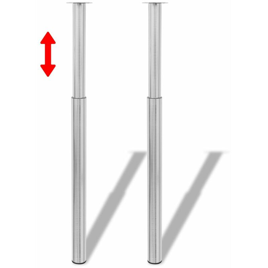 Gisele Telescopic Table Leg by Symple Stuff - Silver