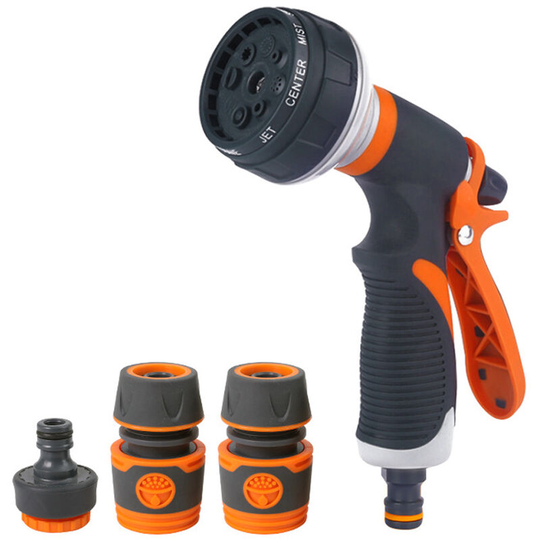 Car Water Washer High Pressure Hose Sprayer Home Watering Sprinkler with 8 Splash Modes for Car Washing Plants Watering Pets Shower, Type 4 - Type 4