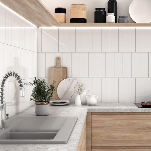 RAK Subway Metro White Glossy Wall Tiles - 100 x 300mm