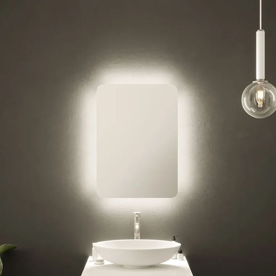 Gravity Bathrooms - Kingston Tunable Dimmable led Mirror with Touch Sensor, Demister and Shaver Socket - Illuminated Border