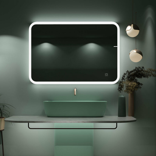 600x800mm Backlit Illuminated led Bathroom Mirror with Demister Pad Touch Sensor 3 Color Dimmable Vertical Horizontal Wall Mounted - Lisa