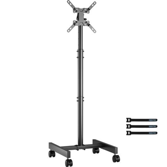 Latasha Symple Stuff Black Height Adjustable Floor Stand Mount for 13"-42" Plasma/LCD/LED, Holds up to 20 kg