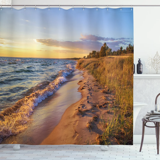 Bertila Polyester Shower Curtain Set