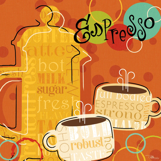Funky Brew I by Pela Studio - Wrapped Canvas Graphic Art Print