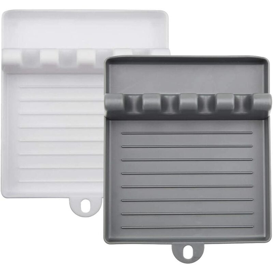Kitchen Utensils Rest Kitchen Utensils Kitchen Rest Spoon Ladle Spatula Covered Lid, pp Plastic Holder Dish Drainer, Tool to Protect Worktop, Splash