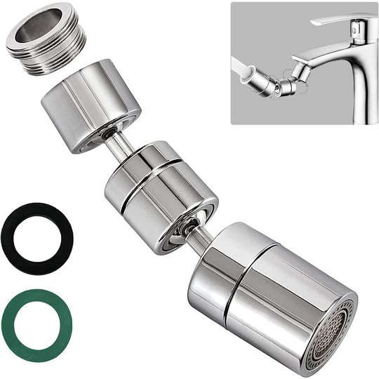 Bet Faucet Aerator, Adjustable Rotary Filter Aerator, Water Saver, Faucet Shower Extension for Kitchen Sinks, Bathroom