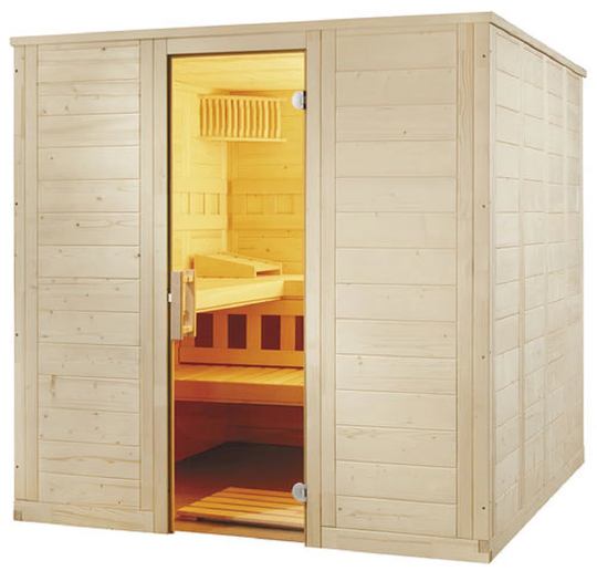 Sauna Cabin WELLFUN LARGE By SENTIOTEC 206X206 Cm