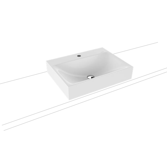 Matt Black Steel Enamel Rectangular Countertop Bathroom Sink