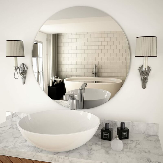 Wall Mirror 70 cm Round Glass VDTD11654 - Topdeal