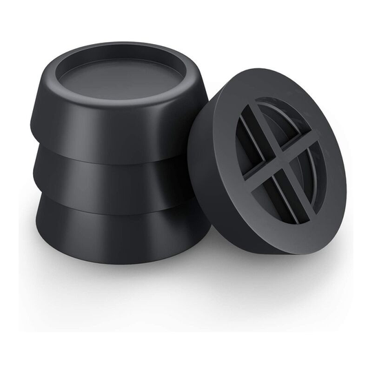 Washing machine shock, universal shockproof rubber cushion for washing machine and dryer - black