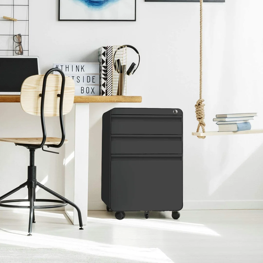 Anti-Tilt 3 Drawer Filing Cabinet