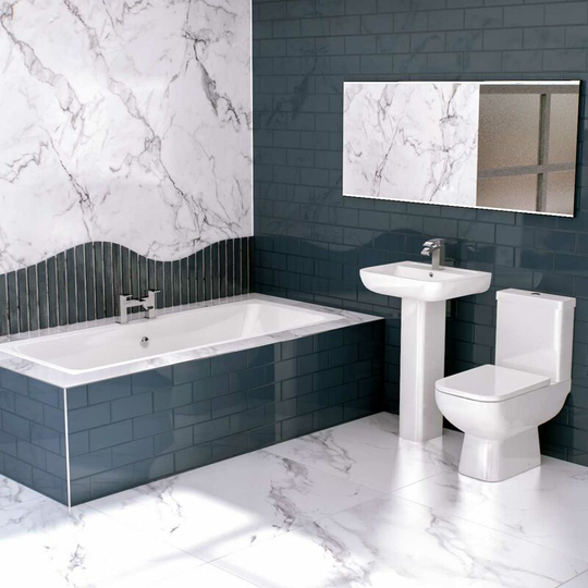 Libra 1700mm Straight Bath Modern Bathroom Suite