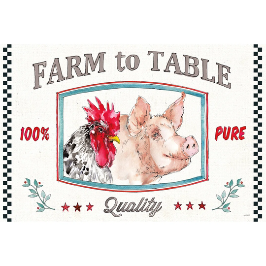 Farm Signs I by Anne Tavoletti - Wrapped Canvas Painting Print