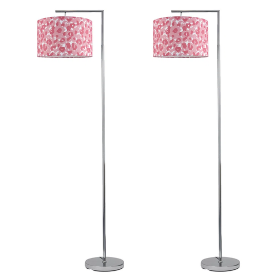 Barwen 161.8cm Chrome Arched/Arc Floor Lamp Set