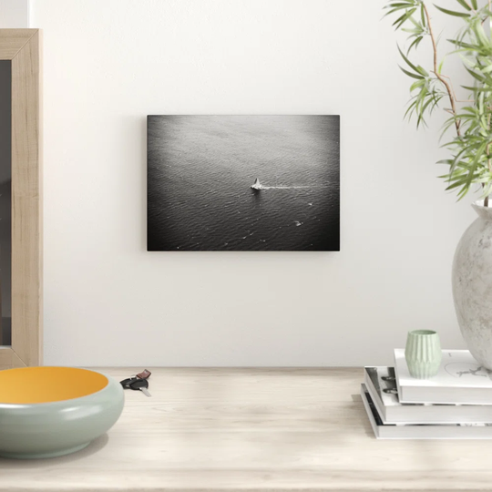 'Sailboat Alone in the Sea' Photographic Print