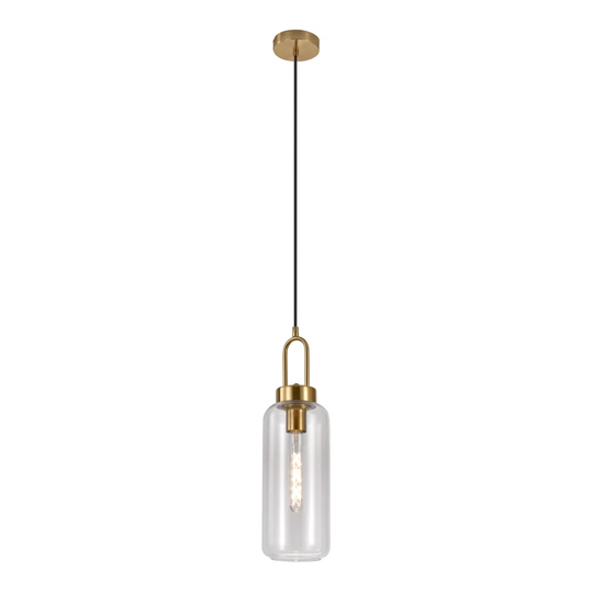 1 - Light Cylinder LED Pendant with Accents