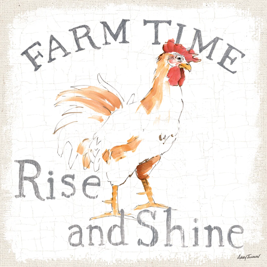 'Farm Time Burlap' by Avery Tillmon - Wrapped Canvas Typography Print