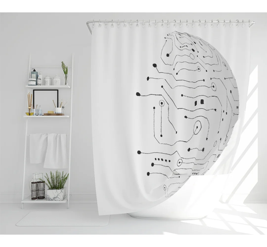 Dimitrious Polyester Shower Curtain Set