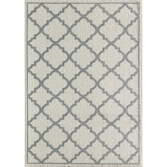 Bergen Power Loom Grey/White Rug