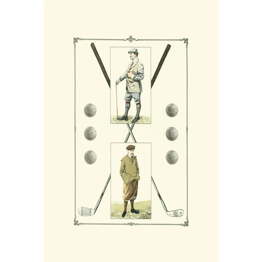 Golfers John Henry and R Maxwell by Spy - Wrapped Canvas Graphic Art