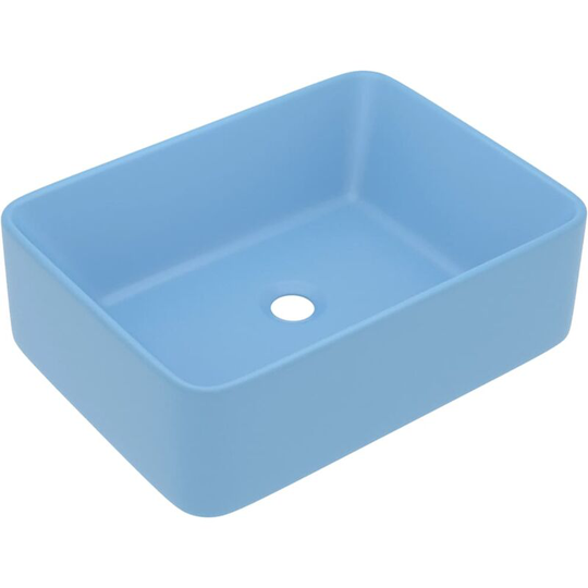Luxury Wash Basin Matt Light Blue 41x30x12 cm Ceramic Vidaxl Blue