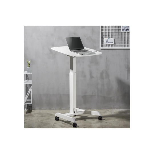 Symple Stuff Mobile Sit-Stand Desk Workstation - White