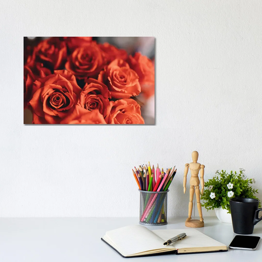 Orange Roses by - Print