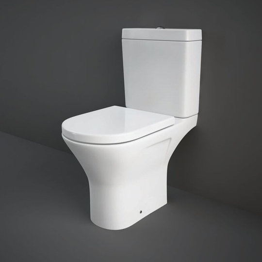 Rak Ceramics - rak Resort Mini Rimless Close Coupled Full Access Toilet Pack - Soft Close Seat