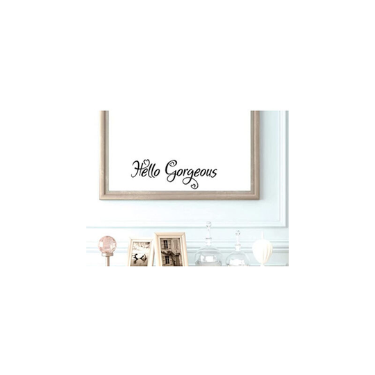 2pcs Hello Gorgeous Decal Sticker Bathroom Mirror Wall Art Motivational Be Amazing Mirror Living Room Home Window