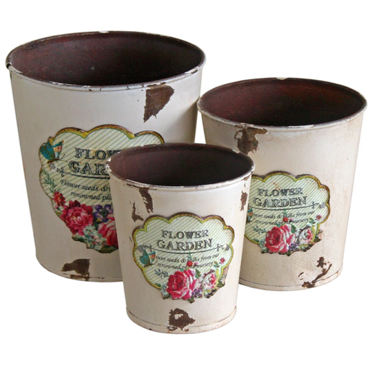 Lyra 3 Piece Metal Cachepot Set