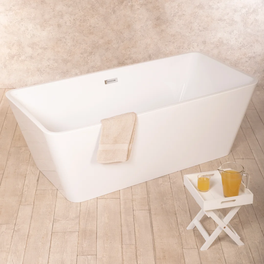 Buzzell 170 mm x 80 mm Back to Wall Combination Bathtub