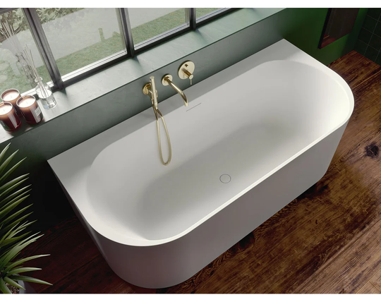 Solid Surface Bathtub RIHO VALOR Back2wall 180X80x56 Cm